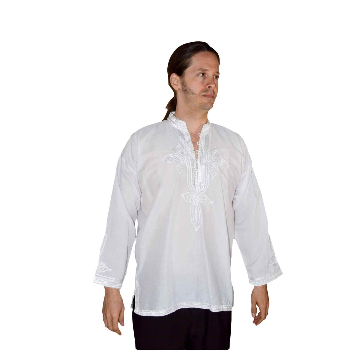 Moroccan Casawi Man Shirt - White