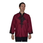Moroccan Casawi Man Shirt - Burgundy