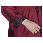 Moroccan Casawi Man Shirt - Burgundy