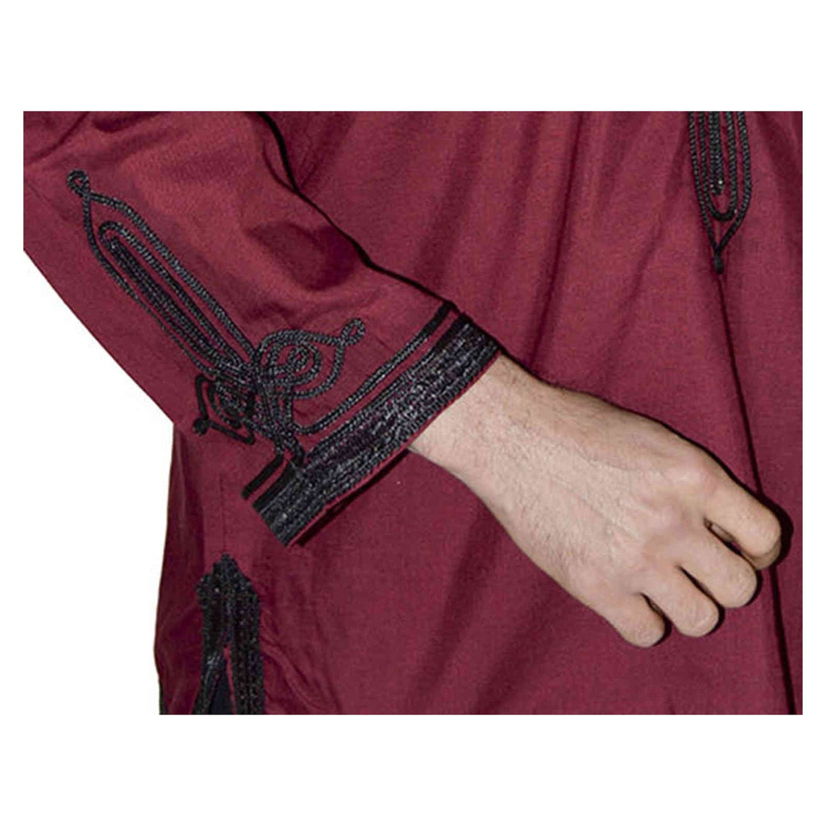 Moroccan Casawi Man Shirt - Burgundy