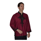 Moroccan Casawi Man Shirt - Burgundy