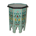Handmade Wood Painted Table - Aqua