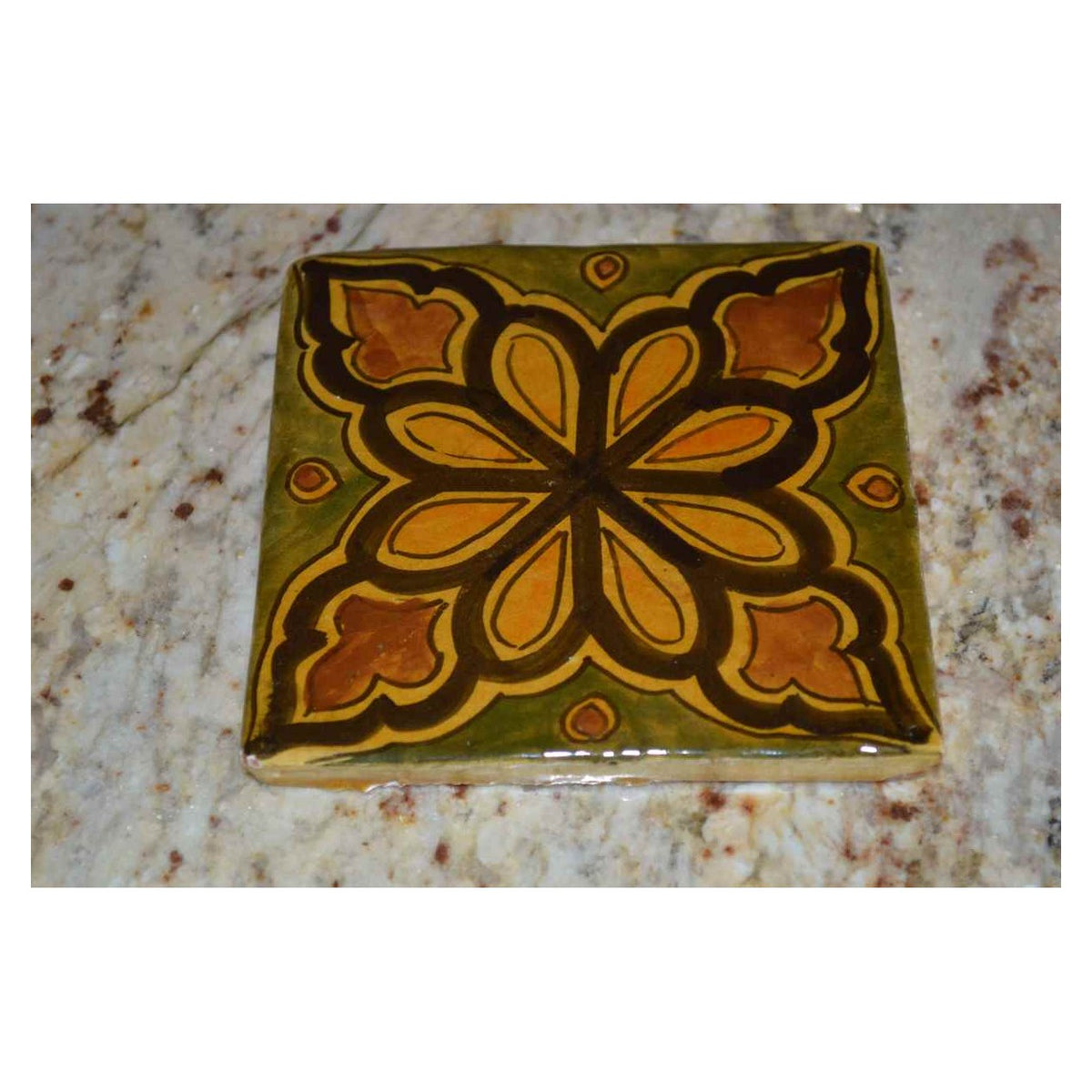 Handmade square tile -7972