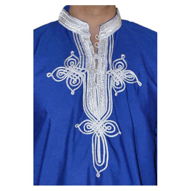 Moroccan Casawi Man Shirt - Blue