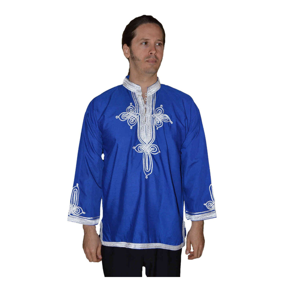 Moroccan Casawi Man Shirt - Blue