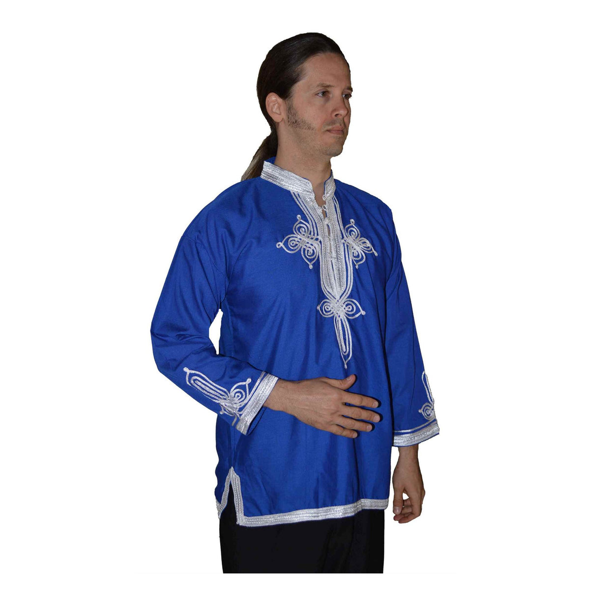 Moroccan Casawi Man Shirt - Blue