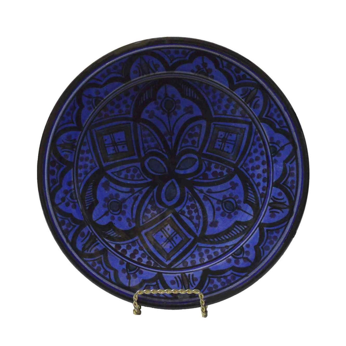 Verde Dots Ceramic Serving Plate Handmade 8" - Orange