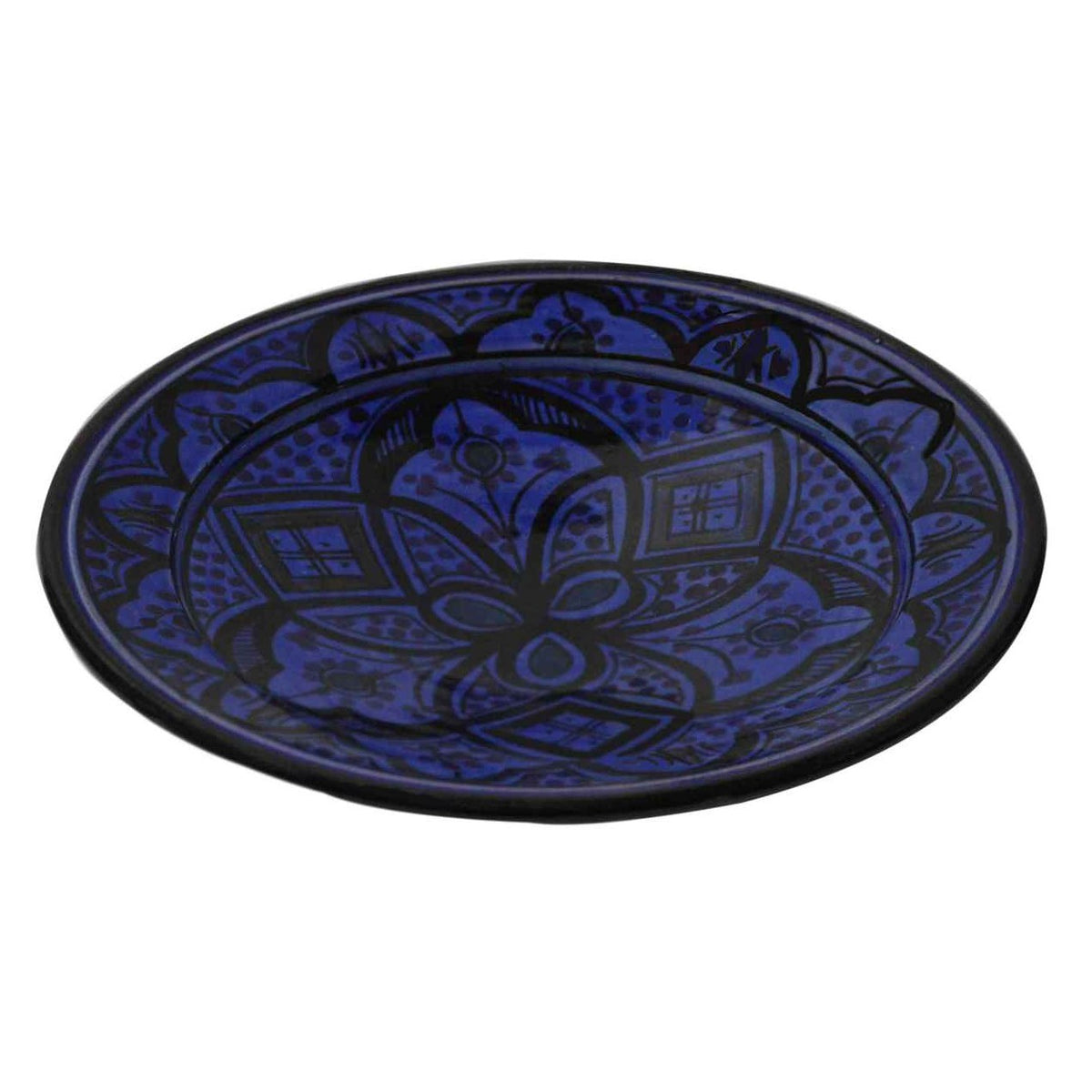 Verde Dots Ceramic Serving Plate Handmade 8" - Orange