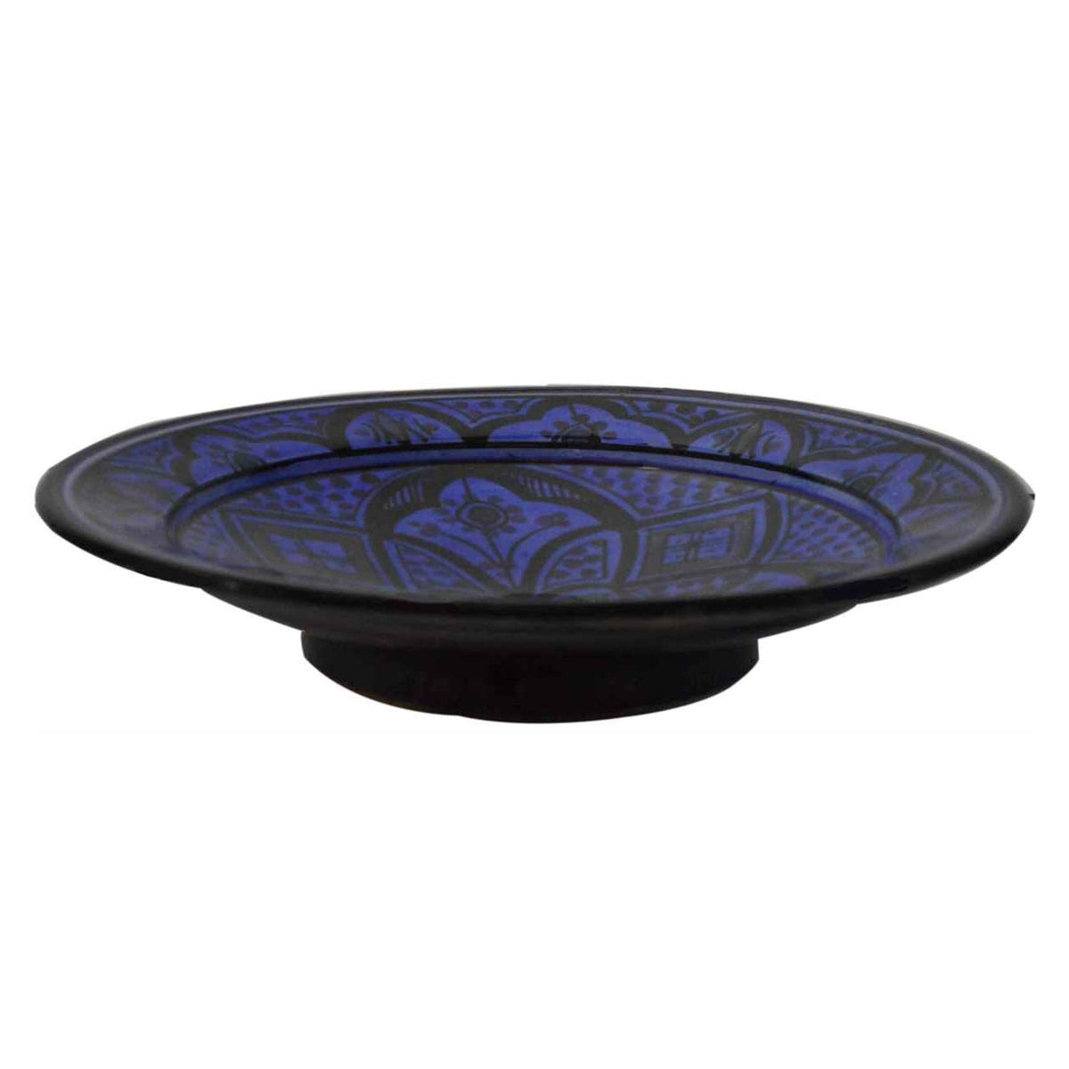 Verde Dots Ceramic Serving Plate Handmade 8" - Orange