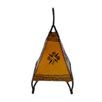 Table Henna Leather Lamp Handmade - Yellow