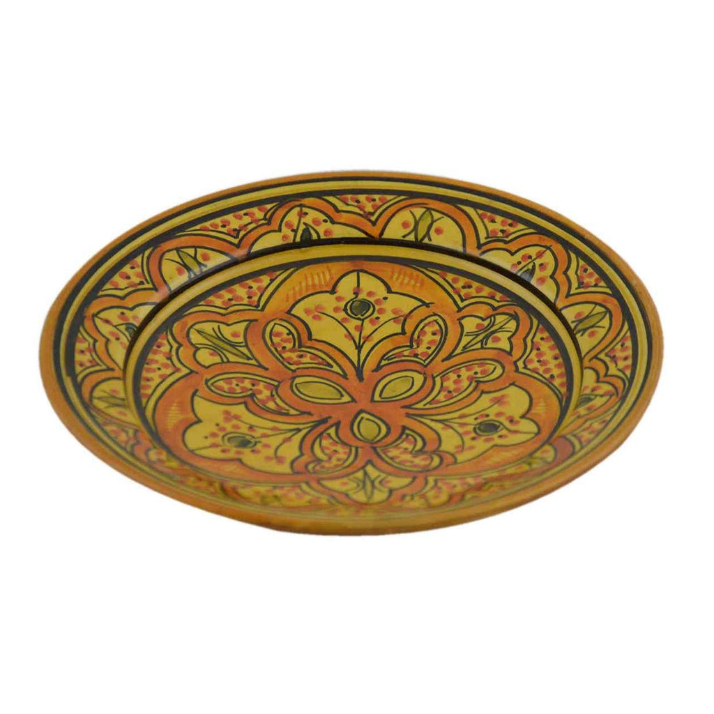 Lwimina Yellow Ceramic Serving Plate Handmade 8"-7780