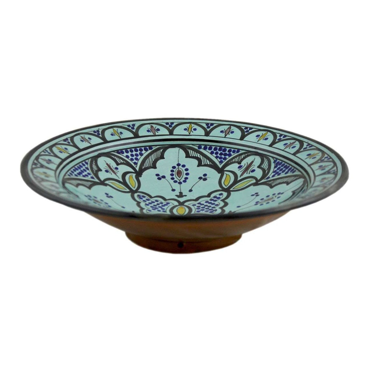 14 Inches Extra Large Aqua Handmade Ceramic Serving Plate
