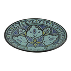 14 Inches Extra Large Aqua Handmade Ceramic Serving Plate