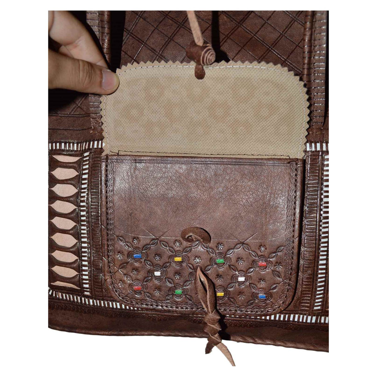 Marrakshy Leather Brown Bag -5225