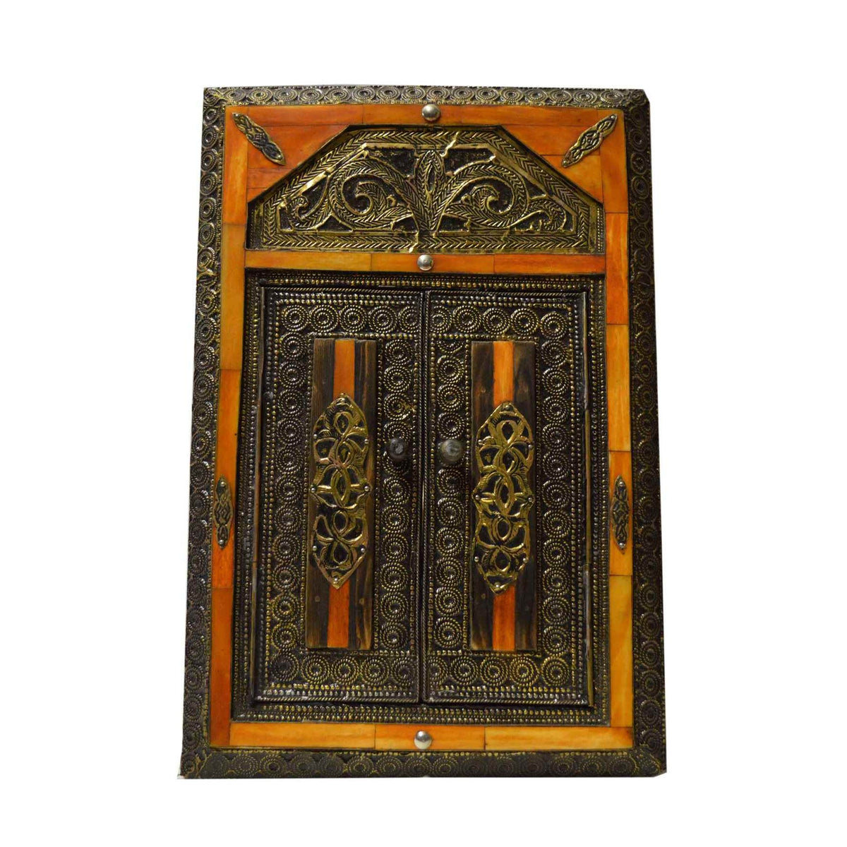 Moorish Bone Rectangle Mirror Moroccan Medium - Camel Orange