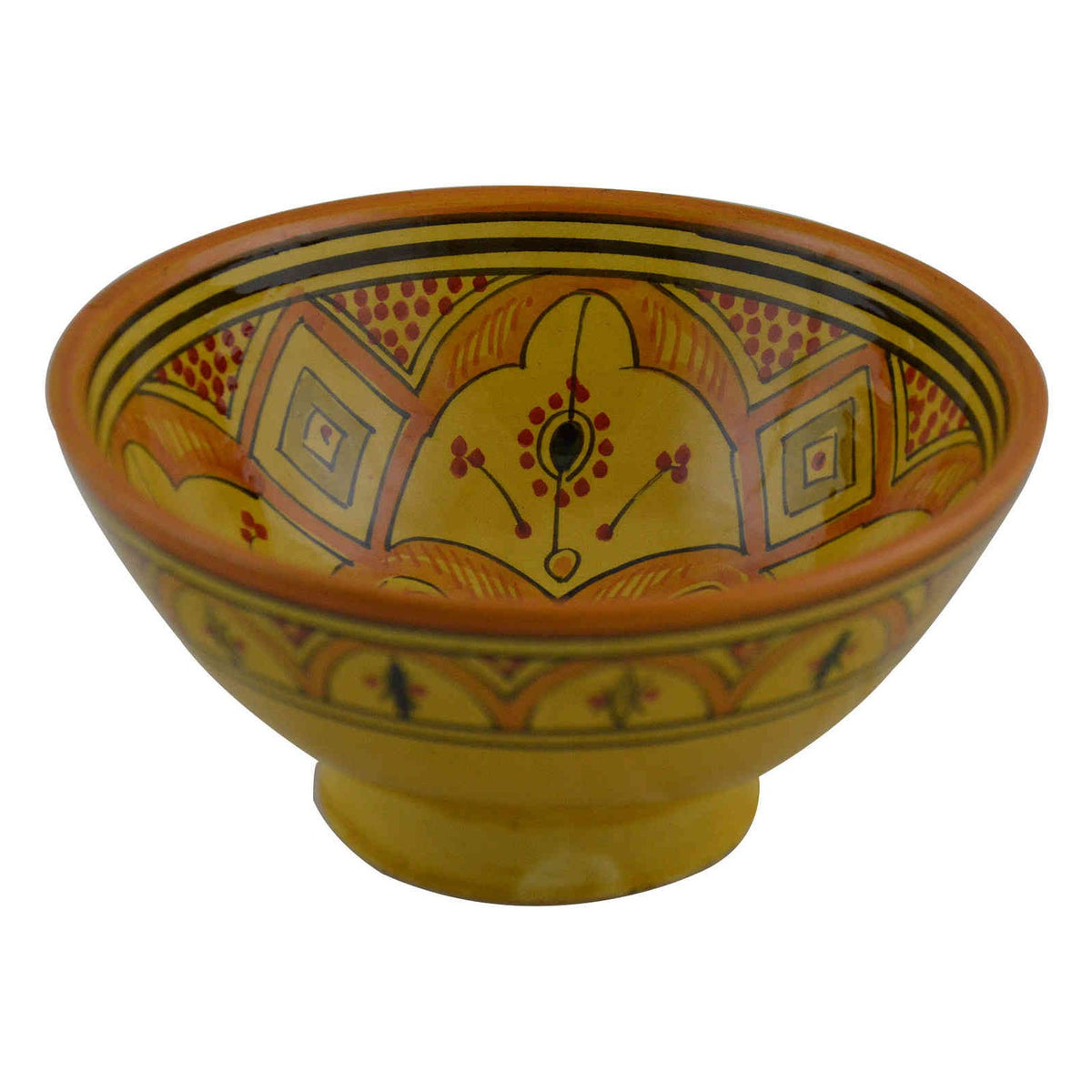 Yellow Lwimina Handmade Serving Bowl 8 inches Small -0