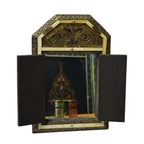 Moorish Camel Bone Mirror Moroccan Medium Orange -2661