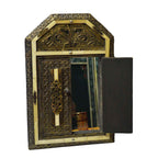 Moorish Camel Bone Mirror Moroccan Medium Orange -2660