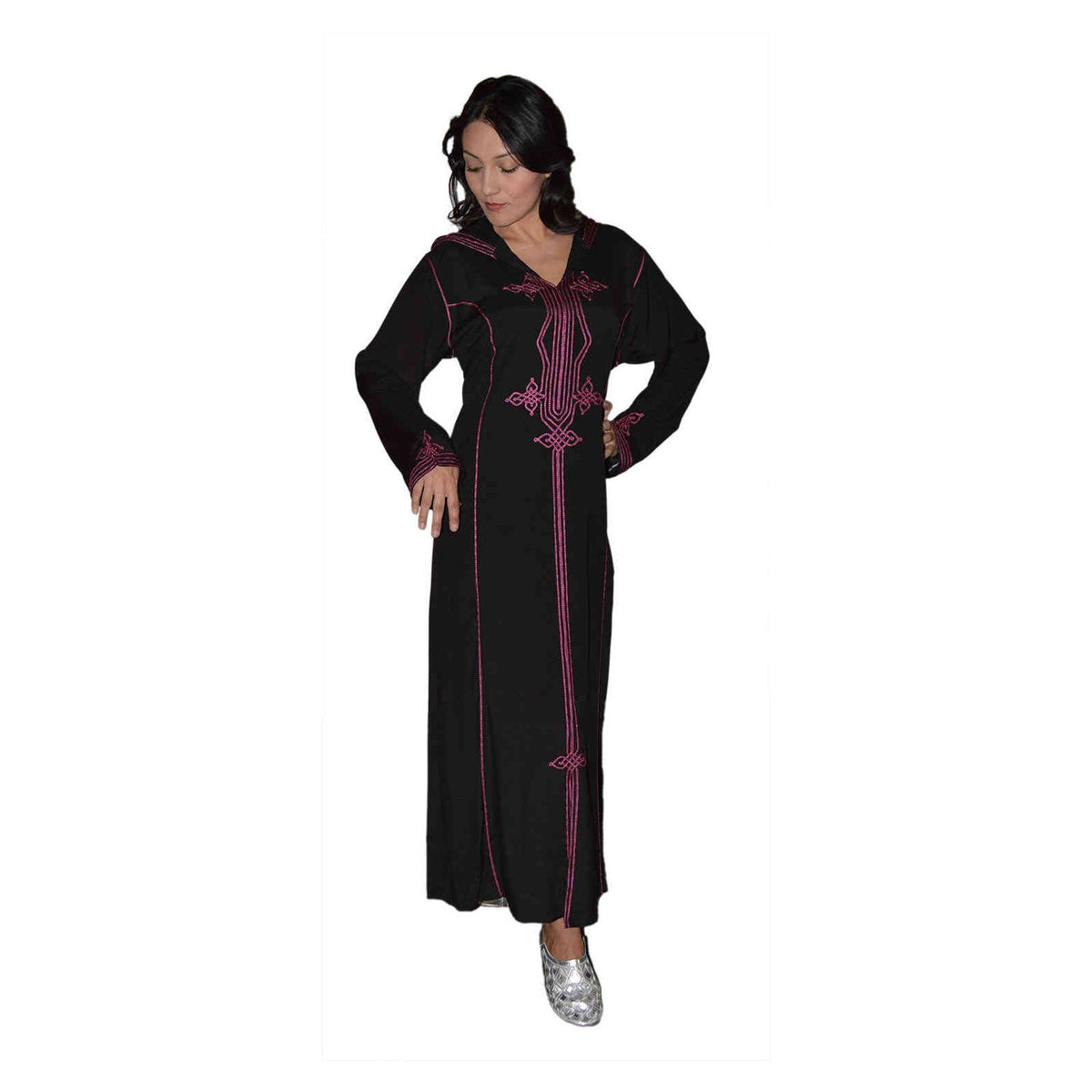 Najat Moroccan Woman Djellaba - Black