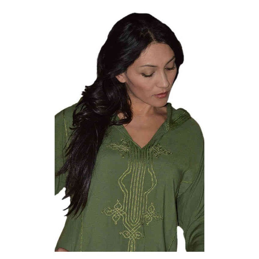 Najat Moroccan Woman Djellaba - Green
