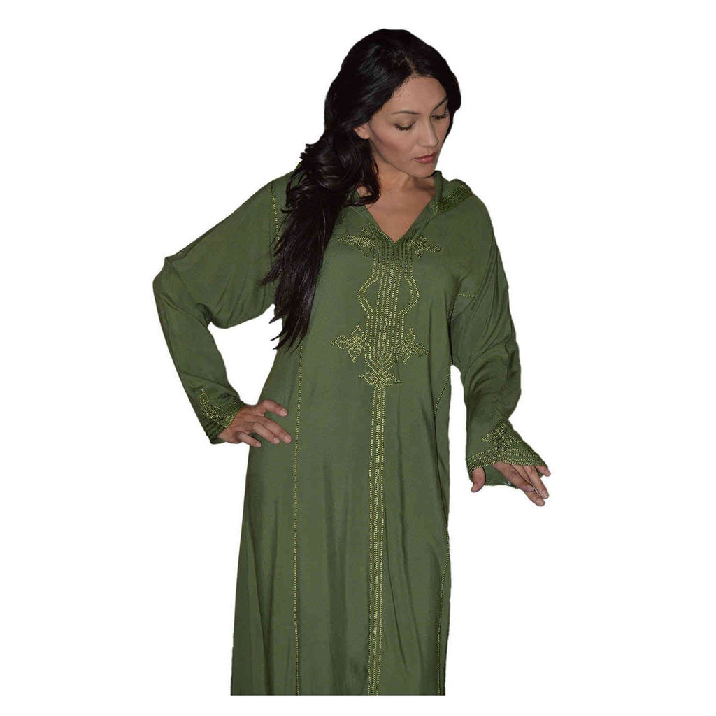 Najat Moroccan Woman Djellaba - Green