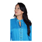 Nadia Moroccan Woman Tunic Kaftan - Turquoise