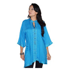 Nadia Moroccan Woman Tunic Kaftan - Turquoise