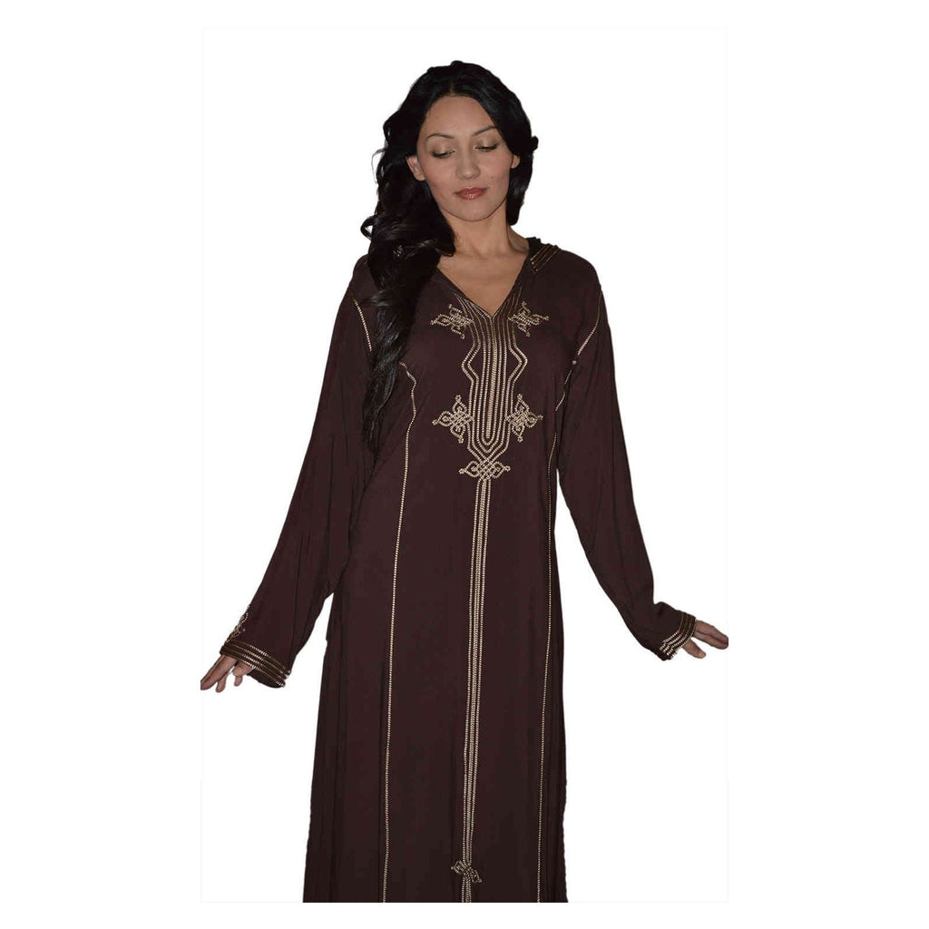 Najat Moroccan Woman Djellaba - Brown