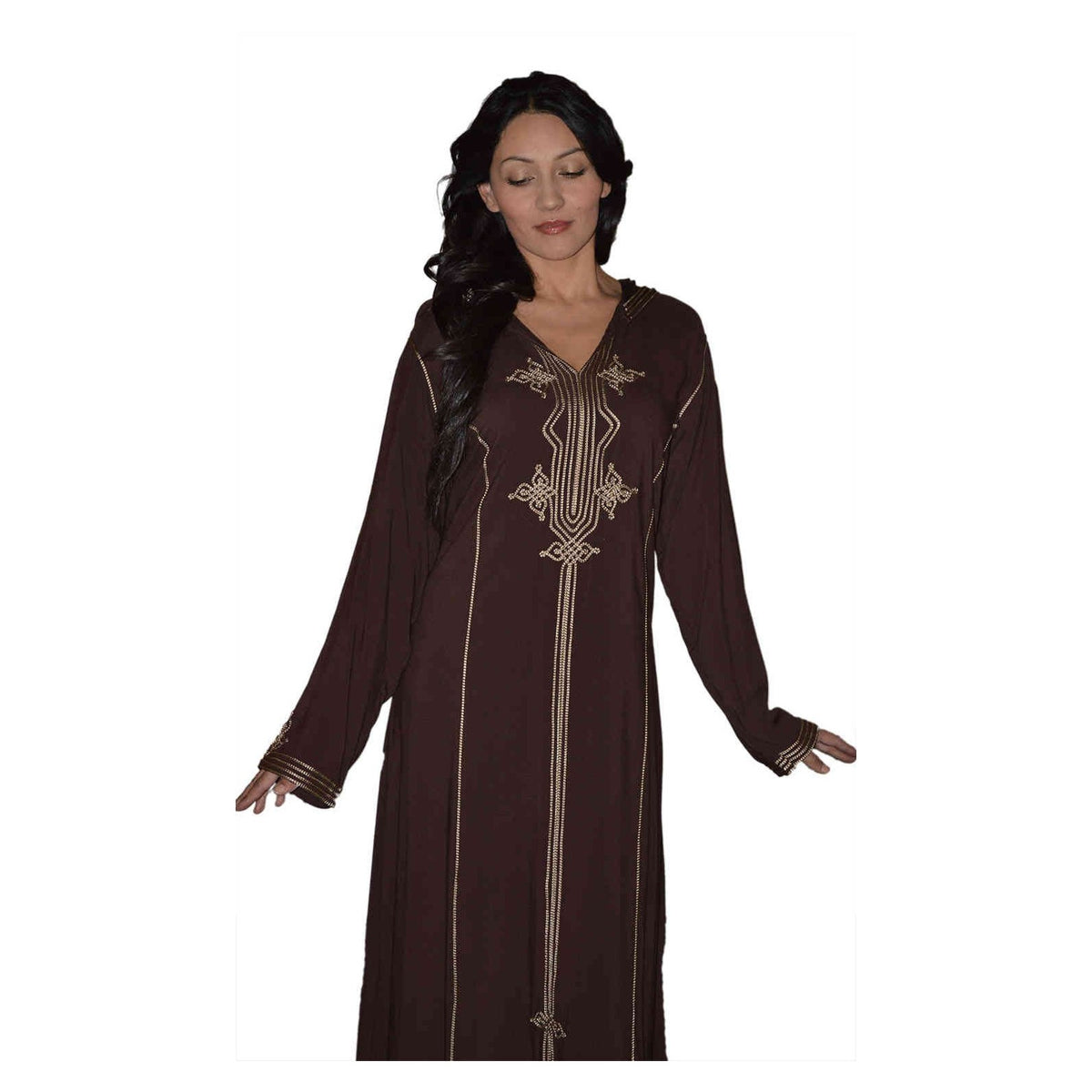 Najat Moroccan Woman Djellaba - Brown