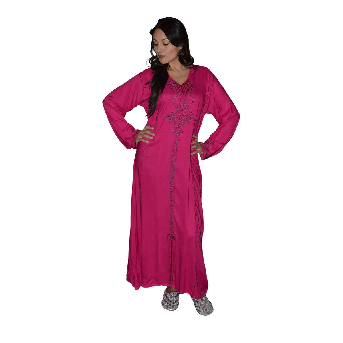 Najat Moroccan Woman Djellaba - Magenta