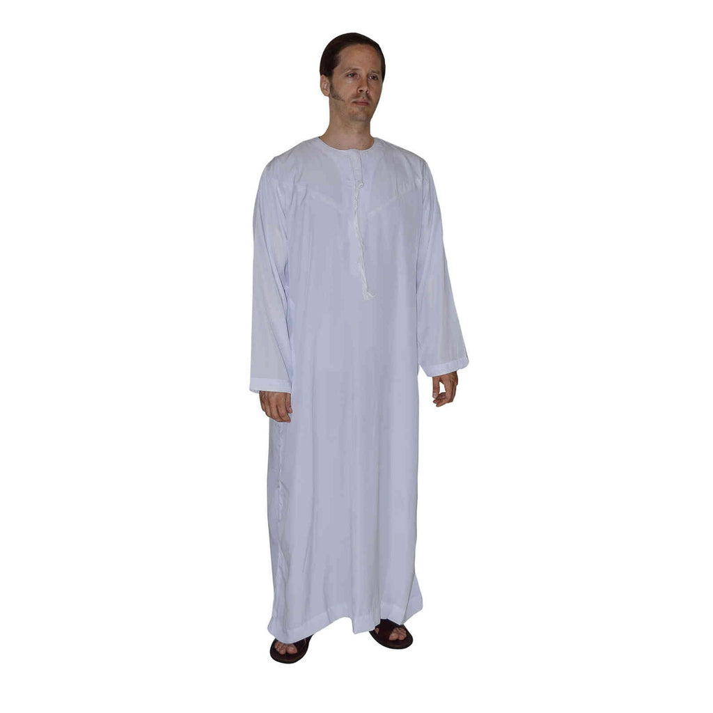 Moroccan Saudi Style Man Thobe - White