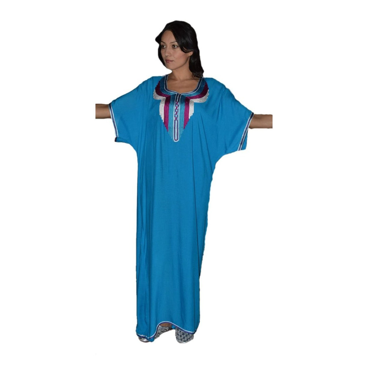 Radya Moroccan Woman Casual Kaftan - Turquoise