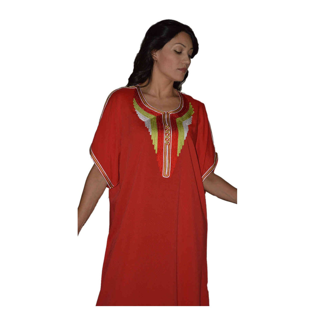 Radya Moroccan Woman Casual Kaftan - Red
