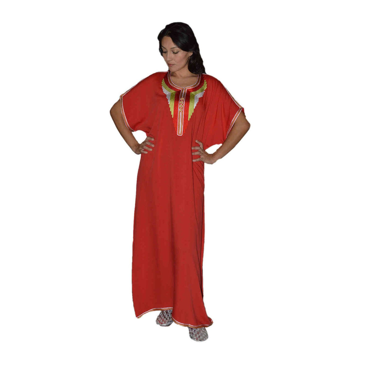 Radya Moroccan Woman Casual Kaftan - Red