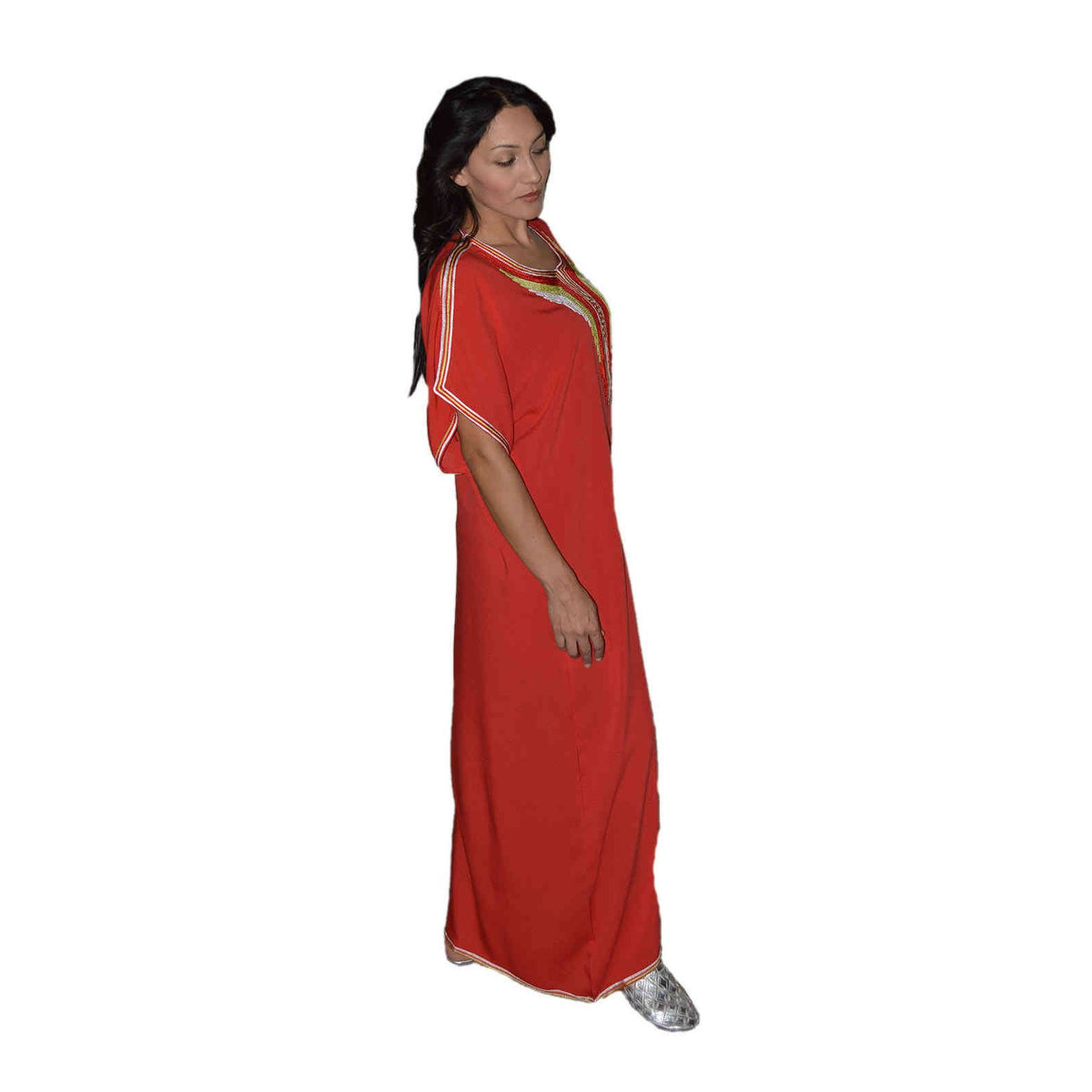 Radya Moroccan Woman Casual Kaftan - Red