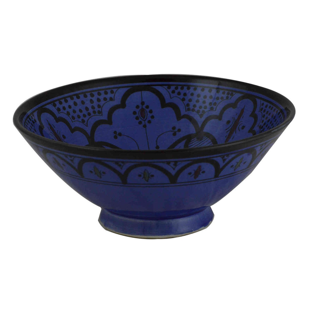 & Handmade Serving Bowl 12 inches Large - Blue