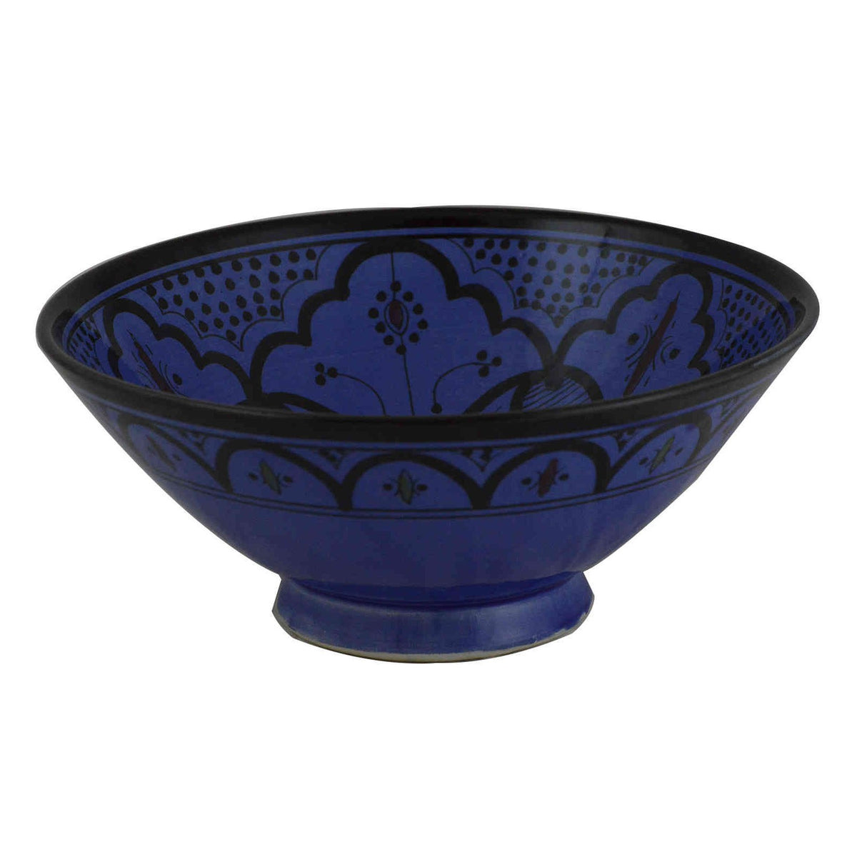 & Handmade Serving Bowl 12 inches Large - Blue