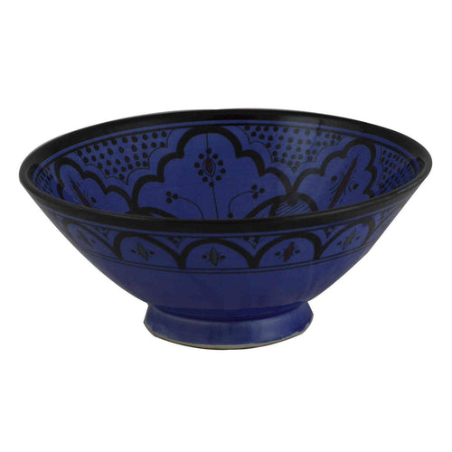 & Handmade Serving Bowl 12 inches Large - Blue