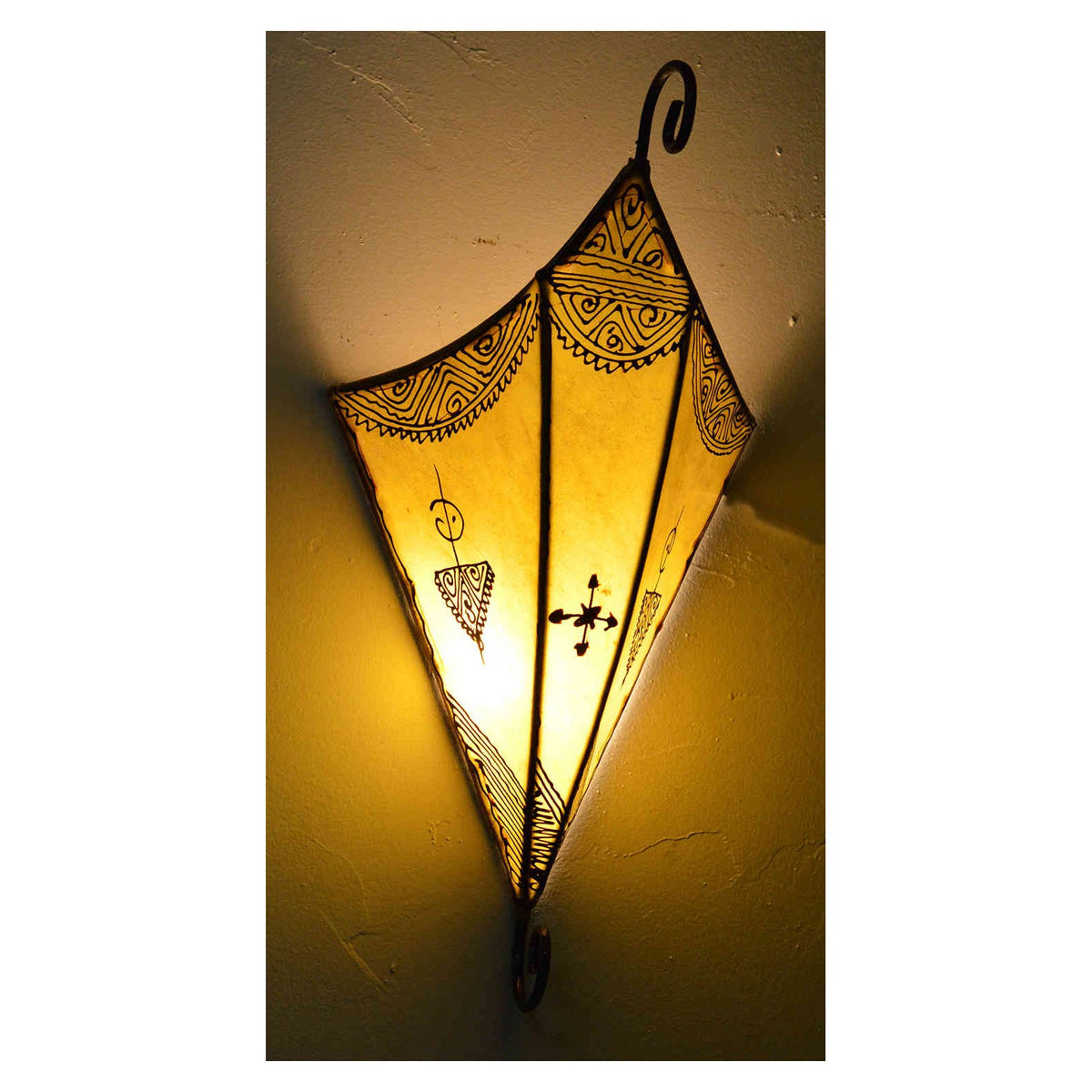 Sconce Handmade Leather Henna - Yellow