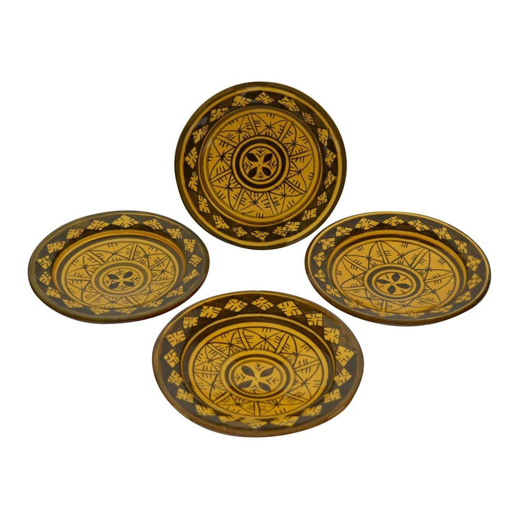 Diamond yellow Appetizer Serving Set Of Four