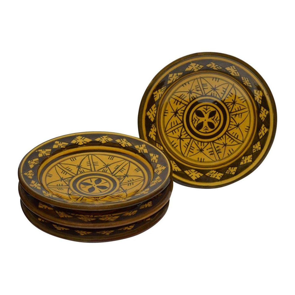 Diamond yellow Appetizer Serving Set Of Four