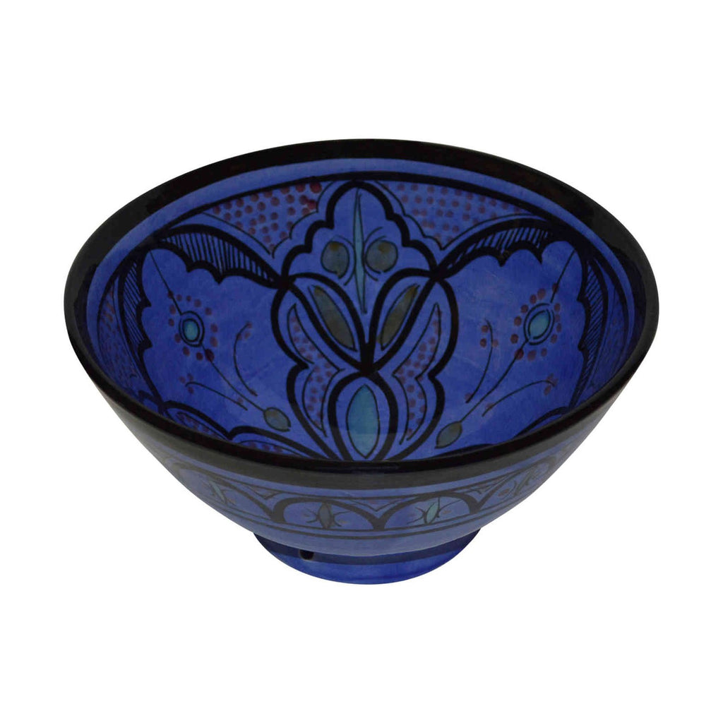 Blue Handmade Serving Bowl 8 inches Small -0