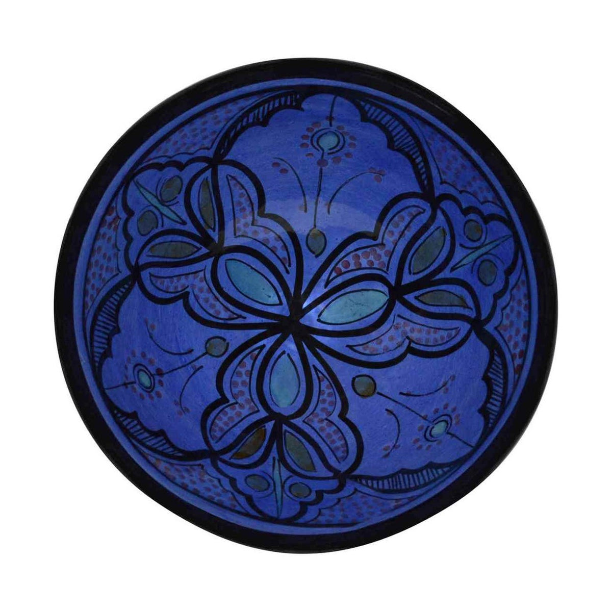 Blue Handmade Serving Bowl 8 inches Small -8325