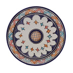Safi Blue Ceramic Serving Plate Handmade Large 12"