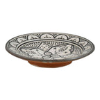 Ceramic Handmade Serving Plate Medium 10" - White&Black