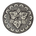 Ceramic Handmade Serving Plate Medium 10" - White&Black