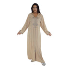 Najat Moroccan Woman Djellaba - Beige