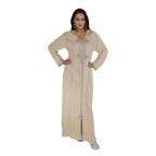 Najat Moroccan Woman Djellaba - Beige