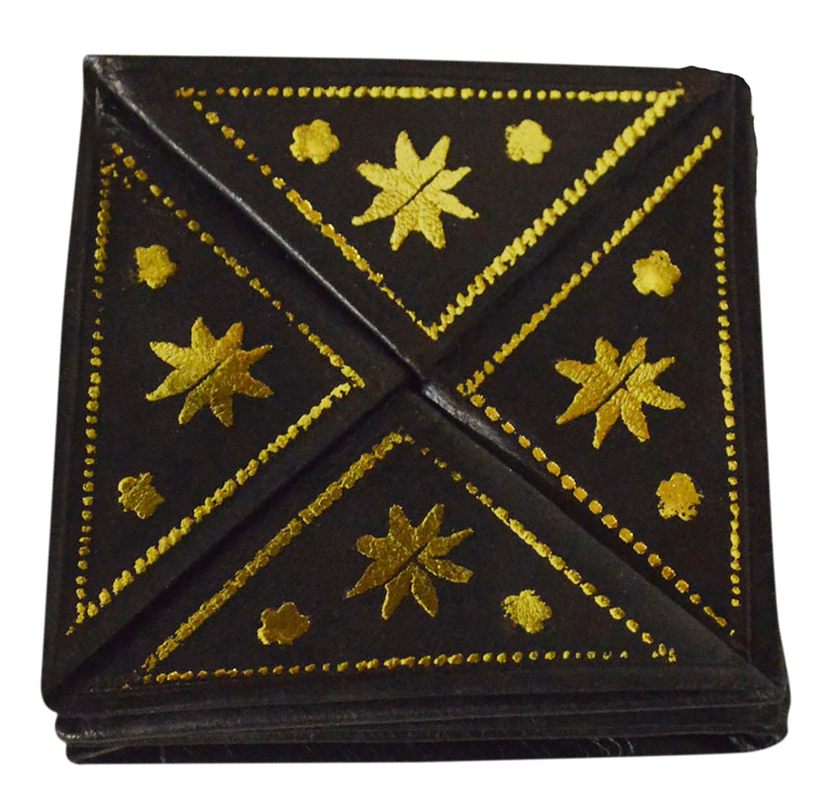 Extra Small Handmade Leather Coin Wallet - Black