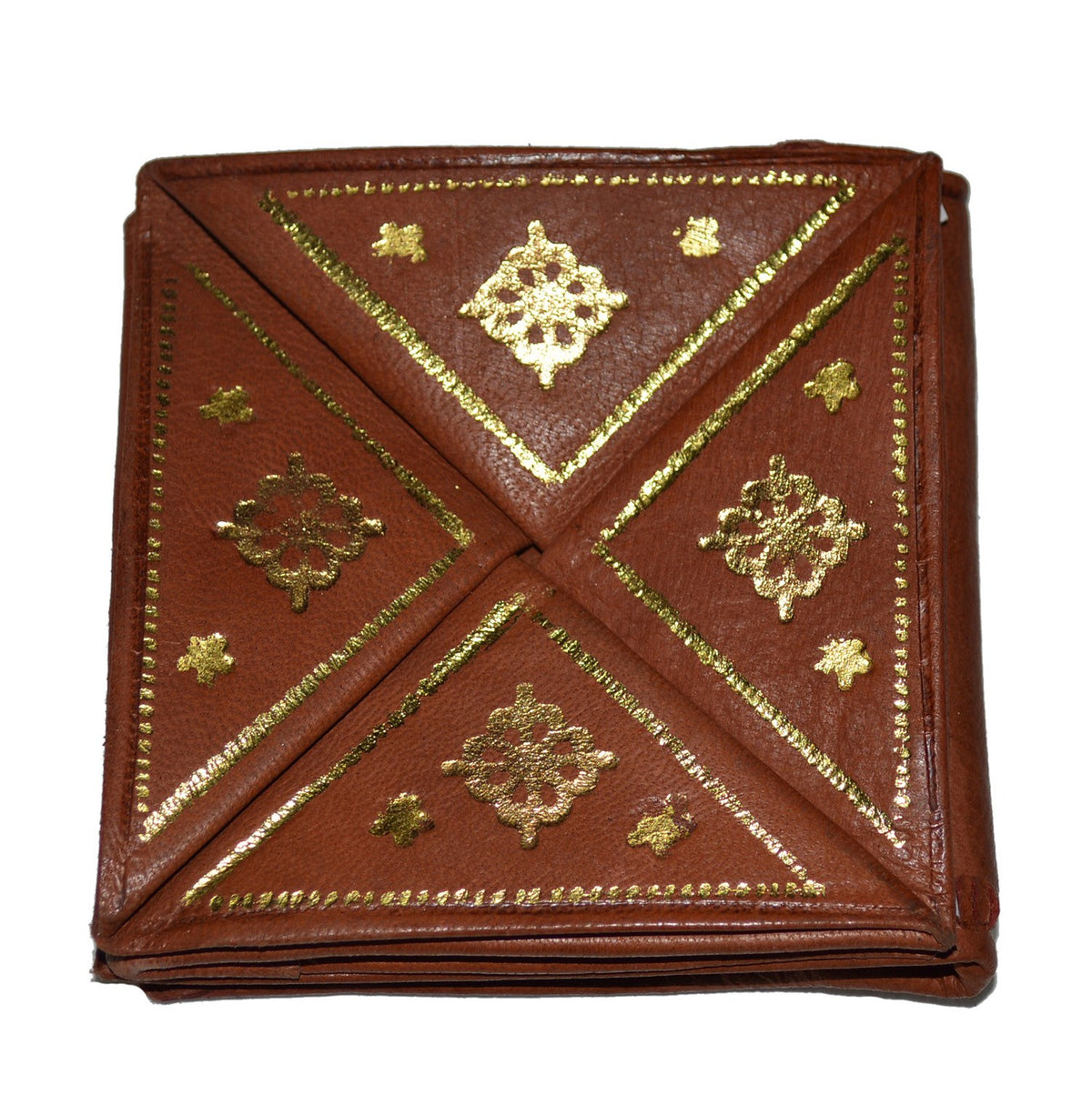 Extra Small Handmade Leather Coin Wallet - Brown